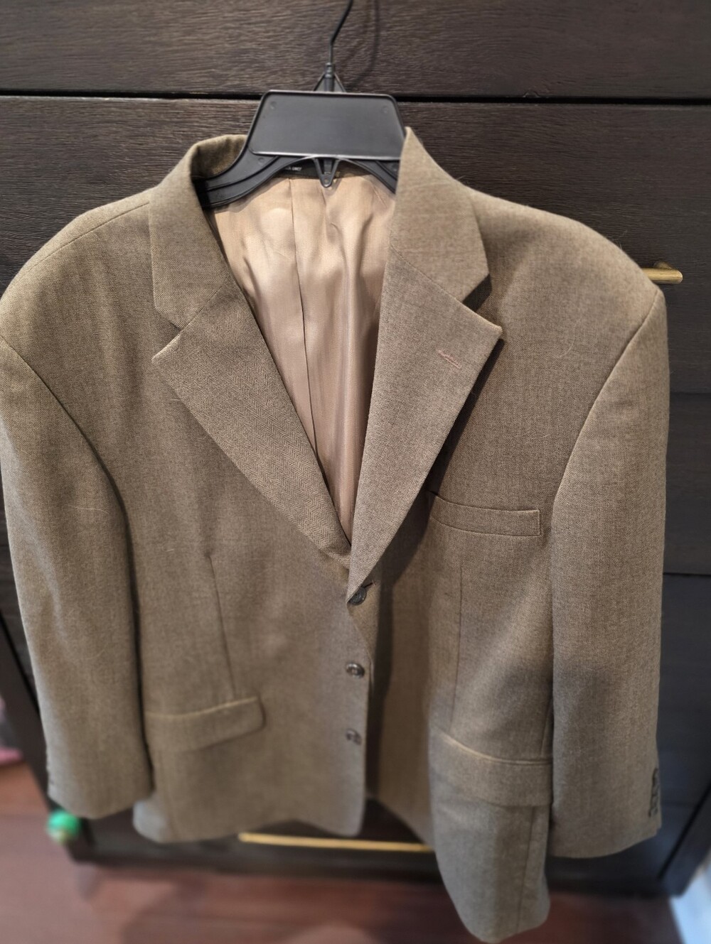 Haggar Olive-Brown Sport Coat with Notch Lapel